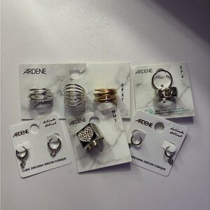 Ardene Mixed Metal Ring and Earring Collection